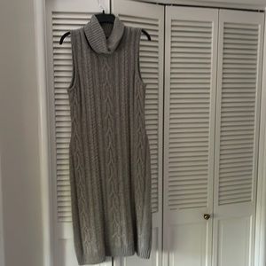 Lauren by Ralph Lauren cashmere blend cable sweater dress